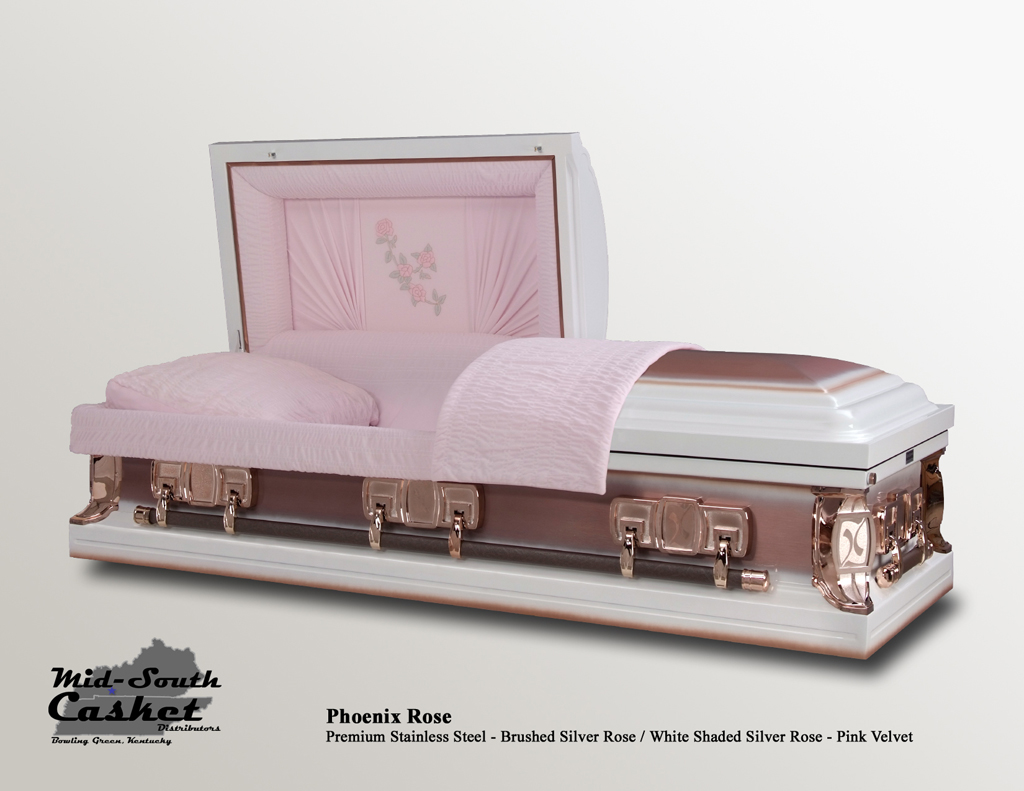 Phoenix Rose  Brushed Silver Rose   White shaded Silver Rose